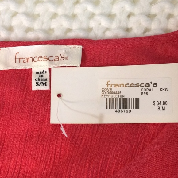 Francesca's Scalloped Edge Cover Up Sz S/M - Picture 6 of 9
